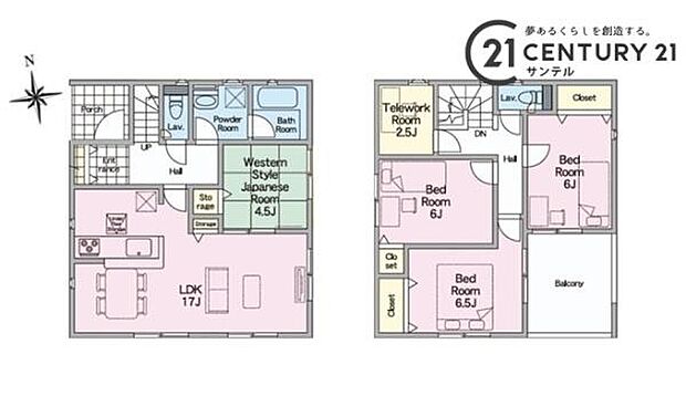 1階に和室を備えた4LDKの間取りです。2階は洋室は全居室は6帖以上♪お気軽にお問合せください■0985-85-3106