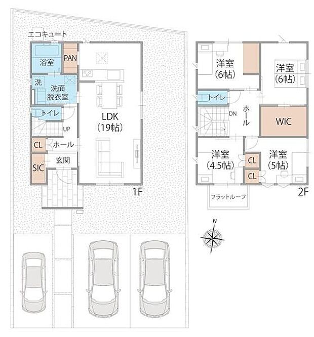 4LDKの注文住宅のような間取り。豊富な収納スペースを完備。衣類もすっきり収納でき、家族全員が快適に過ごせる空間です!