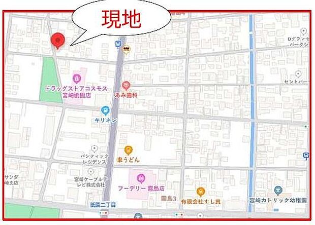 現地案内図です。