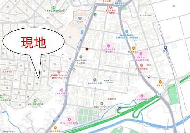 現地案内図です。