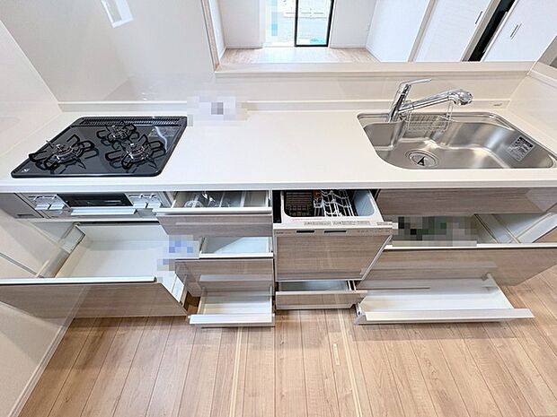 毎日の家事をサポートしてくれる食洗器も標準に装備。ちょっと嬉しい設備です 