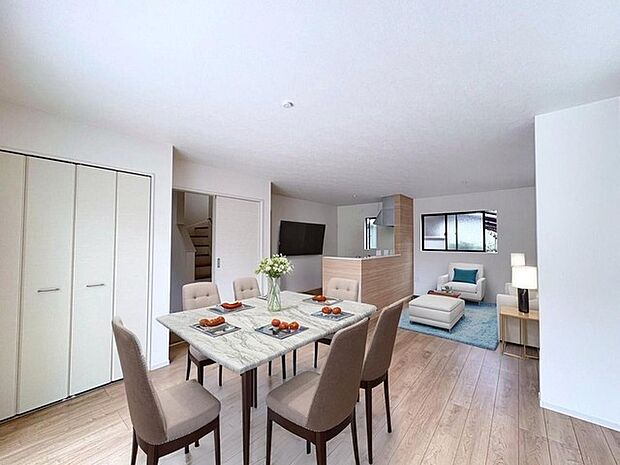 本画像はCGで作成しており、実際に現地に家具は置かれておりません。また、価格に家具は含まれておりません。