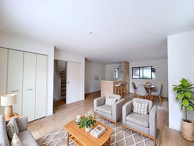 本画像はCGで作成しており、実際に現地に家具は置かれておりません。また、価格に家具は含まれておりません。 