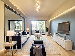 ダイアパレスリバーサイド府中是政 3LDKのリビング/ダイニング