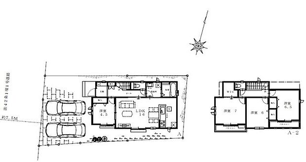 全居室南向き、1階に水回りが整う家事導線の良い間取り設計。