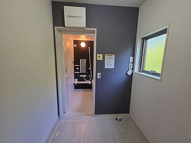 使いやすいタイプの洗面化粧台のあるランドリースペース