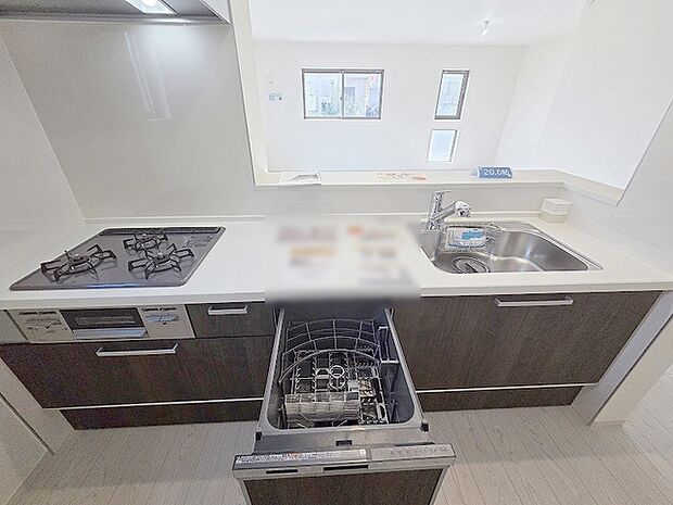 毎日の家事をサポートしてくれる食洗器も標準に装備。ちょっと嬉しい設備です 