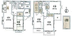 小平市小川西町5丁目　戸建 4LDKの間取り
