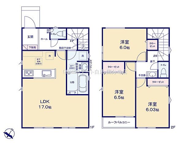 ゆったりとした間取り図