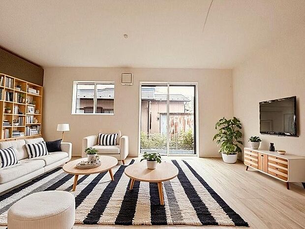 本画像はCGで作成しており、実際に現地に家具は置かれておりません。また、価格に家具は含まれておりません。 