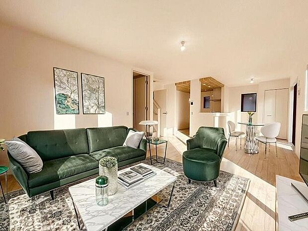 本画像はCGで作成しており、実際に現地に家具は置かれておりません。また、価格に家具は含まれておりません。 