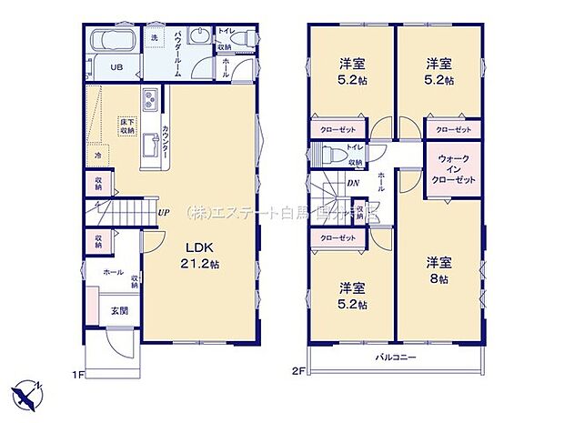 ゆったりとした4LDKの間取り