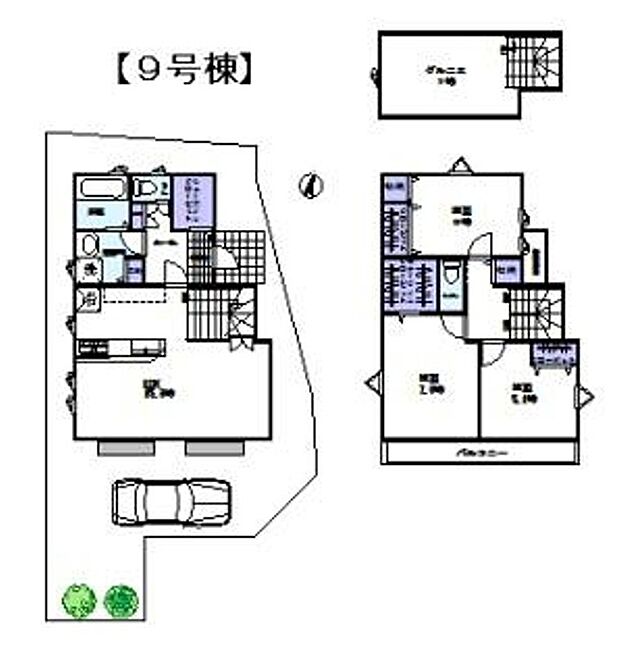 大きな屋根裏ストレージのある家