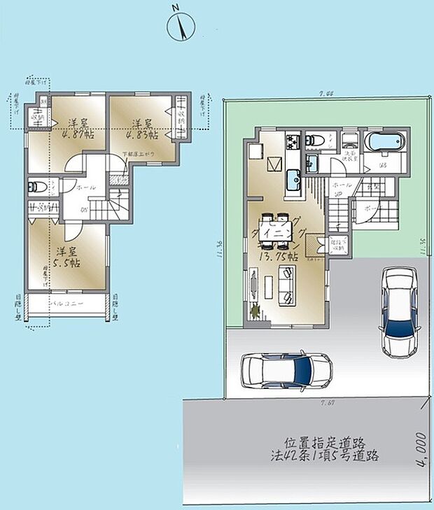 使いやすいスタンダードなプラン、無駄を少なくし有効に使えるスペースをできる限り多く設けました 