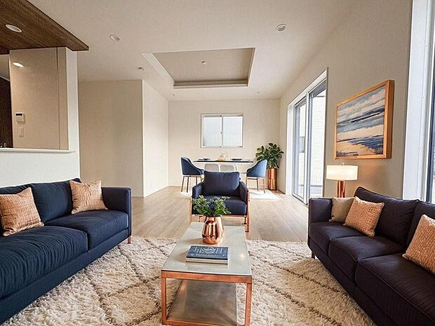 本画像はCGで作成しており、実際に現地に家具は置かれておりません。また、価格に家具は含まれておりません。 