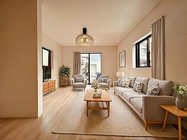 本画像はCGで作成しており、実際に現地に家具は置かれておりません。また、価格に家具は含まれておりません。