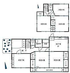 ノスタルジーを感じる「立川の家」 6DKの間取り