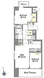 朝日シティパリオ武蔵小金井 2LDKの間取り