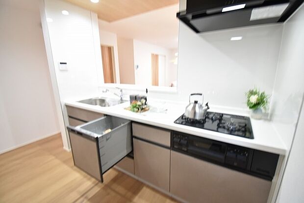 毎日の家事をサポートしてくれる食洗器も標準に装備。ちょっと嬉しい設備です 