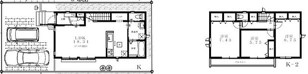 建物参考プラン4LDK、1490万円、90.97平米