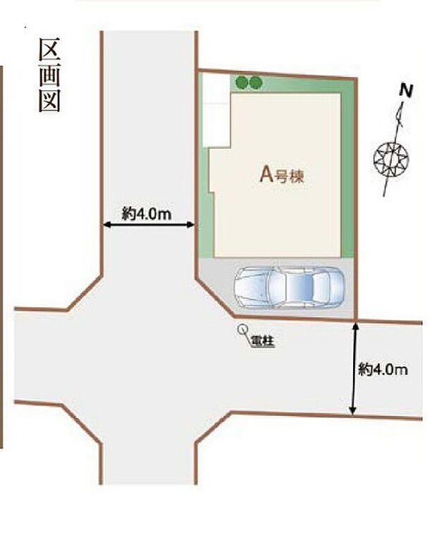 南西角の開放感のある土地です