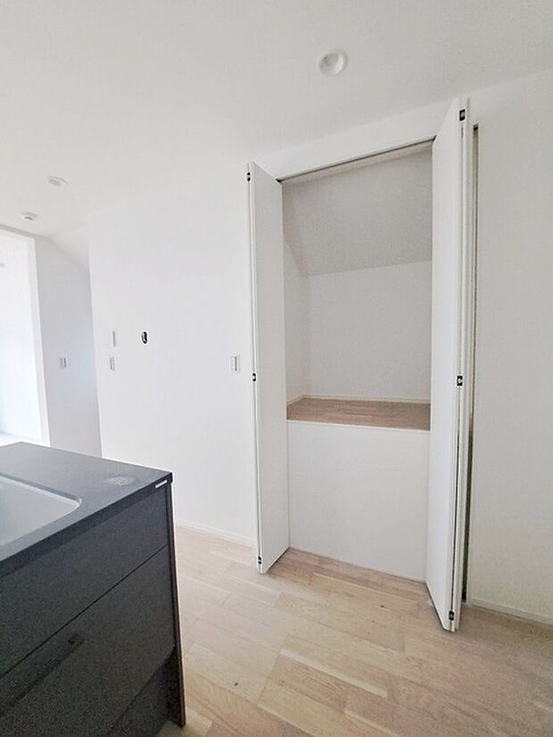 各所に効率的に配置された収納スペースがあり、日常のモノをすっきりと収納できます。