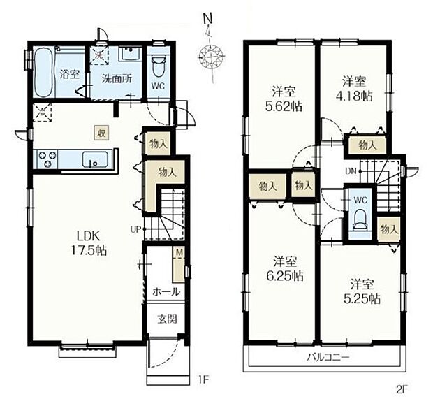 使いやすいスタンダードなプラン、無駄を少なくし有効に使えるスペースをできる限り多く設けました