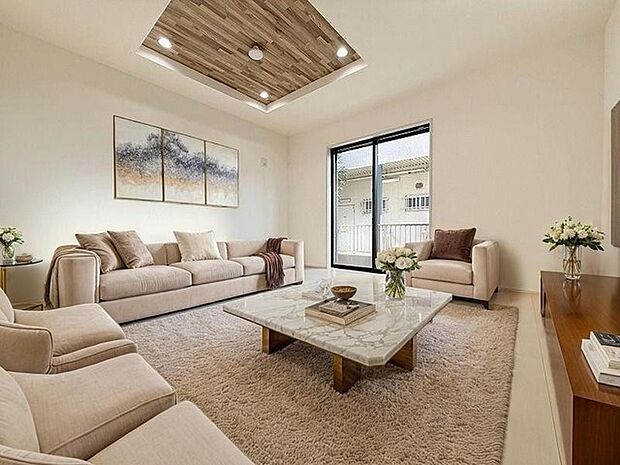 本画像はCGで作成しており、実際に現地に家具は置かれておりません。また、価格に家具は含まれておりません。 