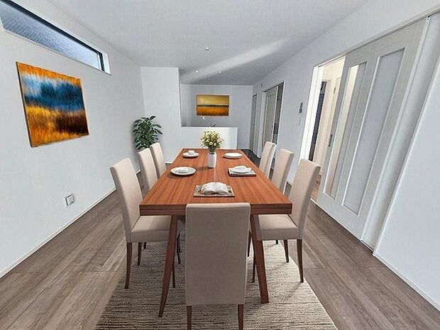 本画像はCGで作成しており、実際に現地に家具は置かれておりません。また、価格に家具は含まれておりません。