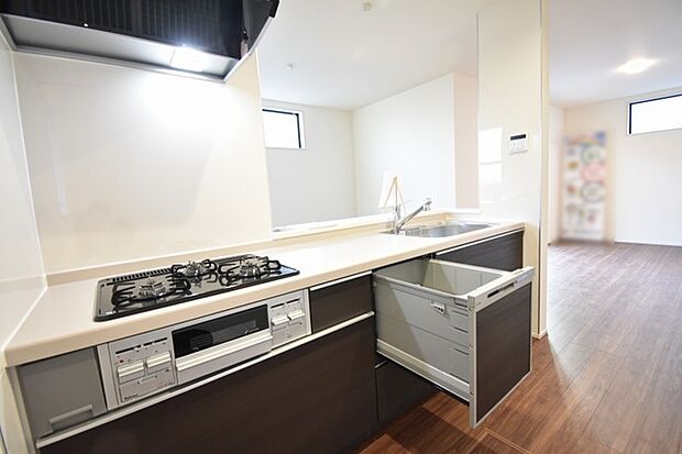 毎日の家事をサポートしてくれる食洗器も標準に装備。ちょっと嬉しい設備です