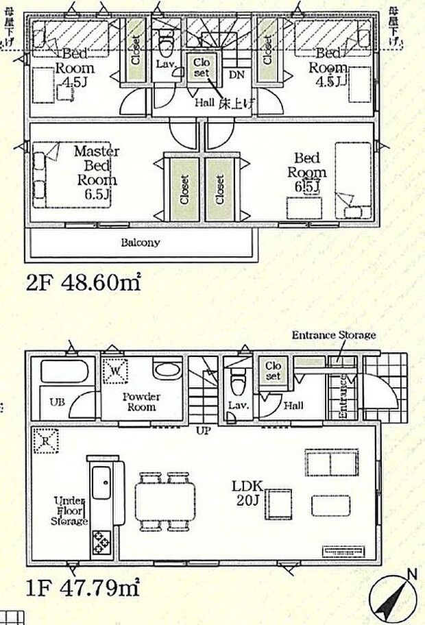 使いやすいスタンダードなプラン、無駄を少なくし有効に使えるスペースをできる限り多く設けました 