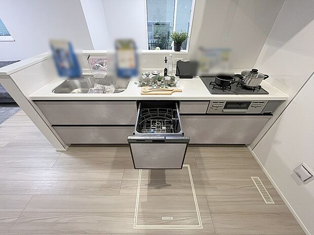 毎日の家事をサポートしてくれる食洗器も標準に装備。ちょっと嬉しい設備です 