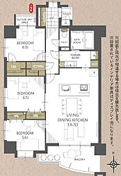 ミオカステーロ府中紅葉丘 3LDKの間取図画像
