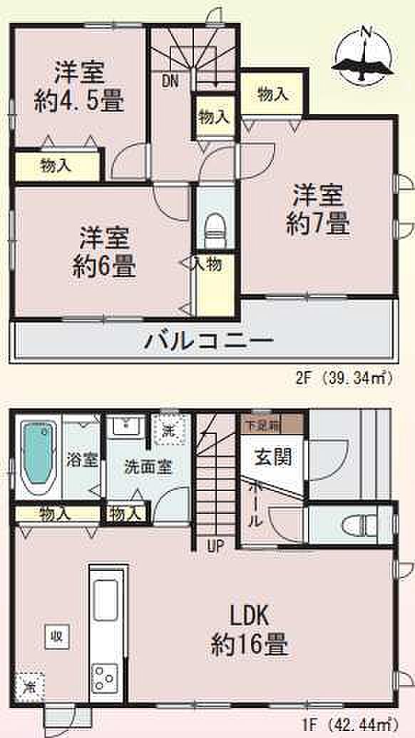 使いやすいスタンダードなプラン、無駄を少なくし有効に使えるスペースをできる限り多く設けました 