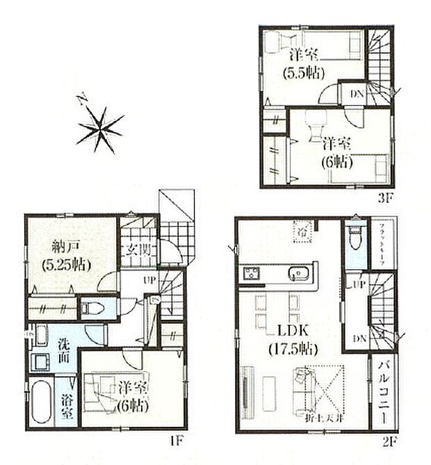 参考プラン:3SLDK、建物価格1790万円、建物面積101.02平米