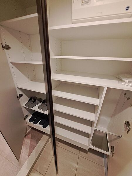 豊富な収納スペースもこの物件の特長の一つ。各所に収納が完備されており、生活をスッキリと整えることができます。