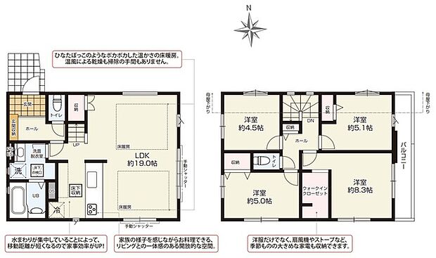 使いやすいスタンダードなプラン、無駄を少なくし有効に使えるスペースをできる限り多く設けました