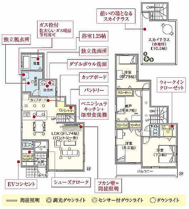 使いやすいスタンダードなプラン、無駄を少なくし有効に使えるスペースをできる限り多く設けました 