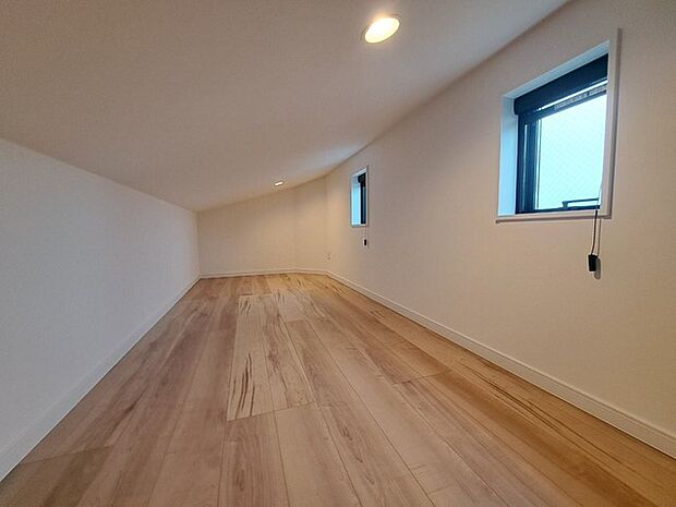 固定階段でいける小屋裏収納。