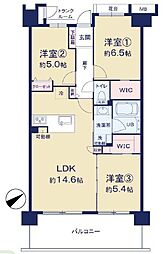 オーベル豊田旭が丘壱番館 3LDKの間取図画像