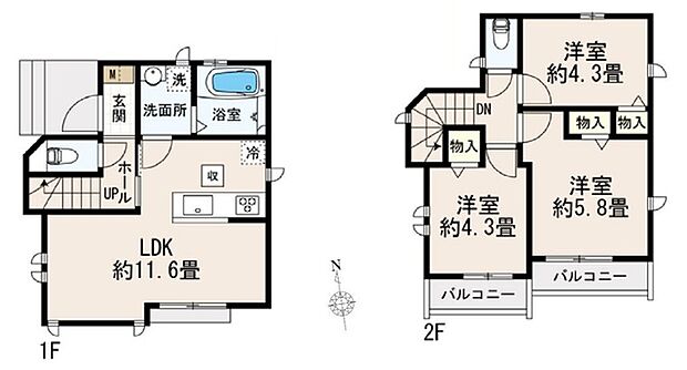 使いやすいスタンダードなプラン、無駄を少なくし有効に使えるスペースをできる限り多く設けました 