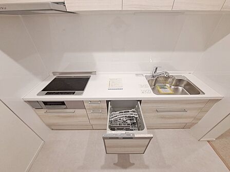 毎日の家事をサポートしてくれる食洗器も標準に装備。ちょっと嬉しい設備です 