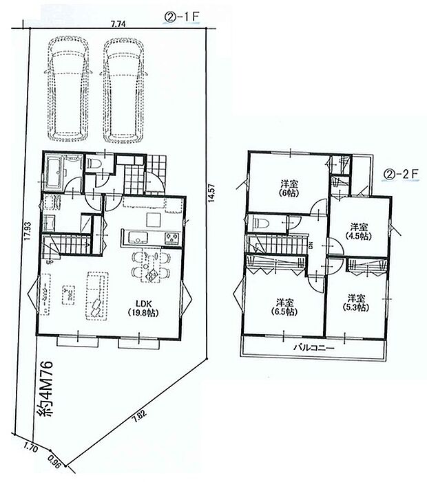 建物面積 95.58平米 建物価格 1.760万円(税込)