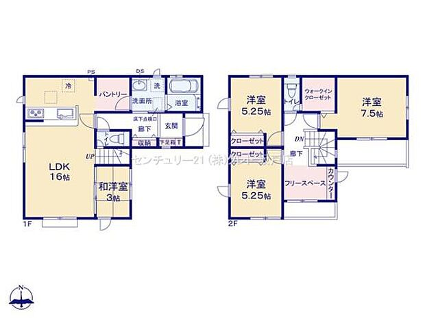 子育て家族にもピッタリな4LDK！1階和室はキッズスペースやくつろぎの空間などマルチに活用できます。