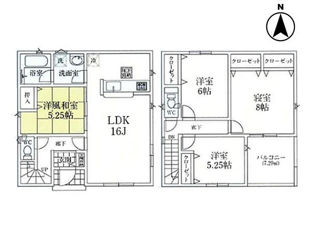 お住まいで最も広い8帖の居室は夫婦の寝室にもオススメ。2人で過ごす空間として適した広さや動線を確保し、お好みのインテリアでのレイアウトも楽しめます。