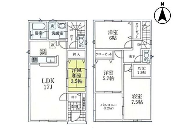 お住まいで最も広い7.5帖の居室は夫婦の寝室にもオススメ。2人で過ごす空間として適した広さや動線を確保し、お好みのインテリアでのレイアウトも楽しめます。