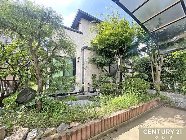 敷地面積59坪超！お住まい周辺はゆとりある広さを活かして癒しの緑に囲まれています。室内からでも心安らぐ緑と陽光を感じられそうですね。