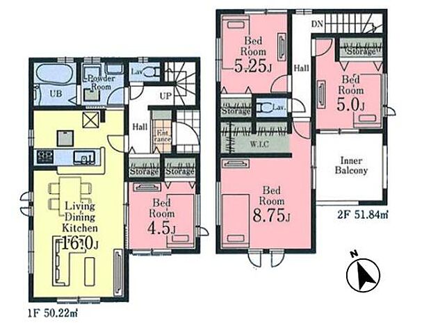 LDK16帖＋1階多目的室、主寝室8.75帖＆WIC、雨に強いインナーバルコニー。家事ラク動線と豊富な収納が魅力の機能美プラン。随時ご案内可能です！