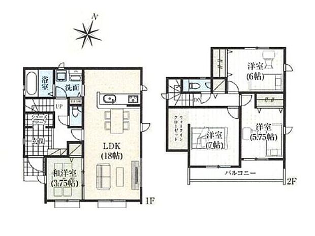 家族のライフスタイルに寄り添う、使い勝手の良い4LDK！対面式キッチンを配したLDK18帖！WIC、SC、リネン庫など収納充実！