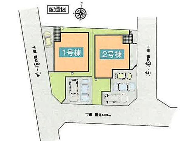 南道路に面した全2棟！陽当たり通風良好！各棟とも角地の為開放的です。駐車スペース3台（車種による）近隣に商業施設が充実した住環境です！周辺環境も含めてご案内致します！